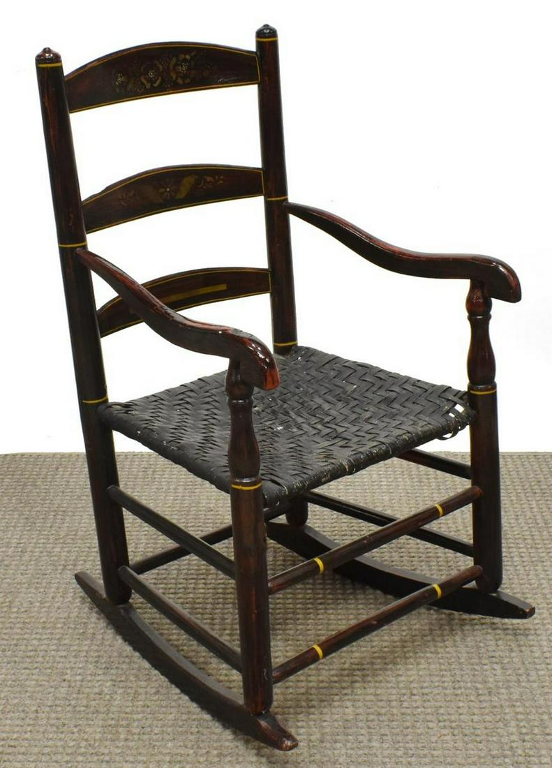AMERICAN HITCHCOCK STYLE STENCILED ROCKING CHAIR (1 of 3)
