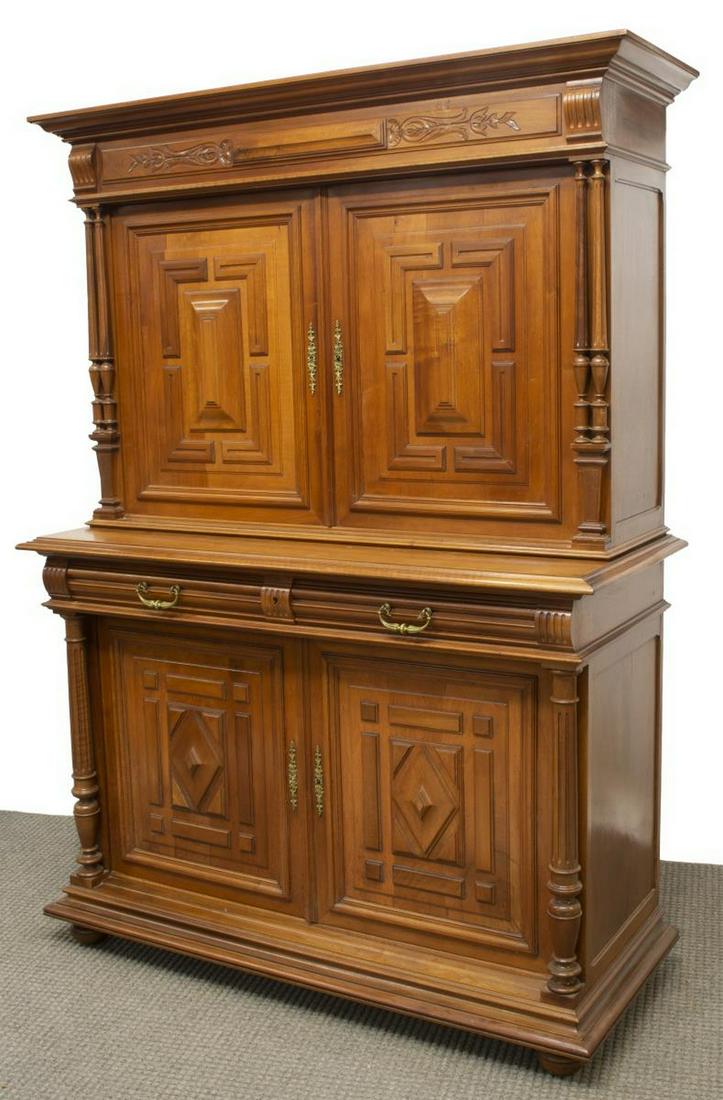 FRENCH HENRI II STYLE WALNUT SIDEBOARD (1 of 4)