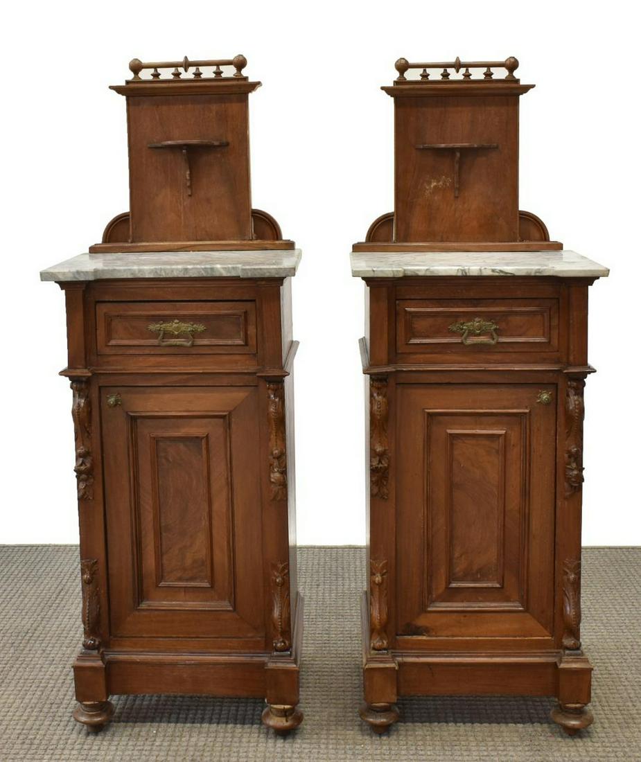 (2) LOUIS PHILIPPE PERIOD WALNUT BEDSIDE CABINETS (1 of 5)
