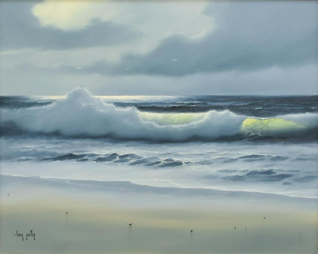 LARRY PRELLOP (TEXAS, B.1949) OCEAN WAVES SEASCAPE (1 of 4)