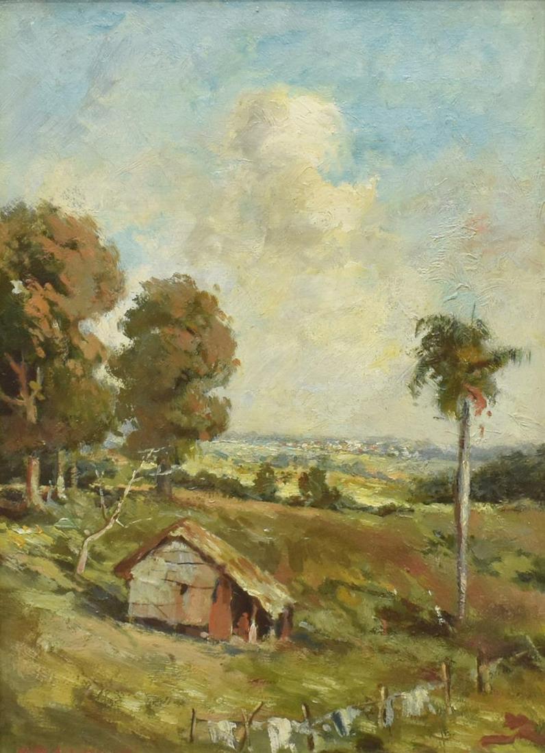 H. BALFOUR COUNTRY LANDSCAPE OIL PAINTING (1 of 4)