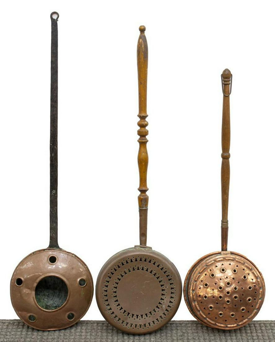 (3) FRENCH COPPER BED WARMERS (1 of 2)