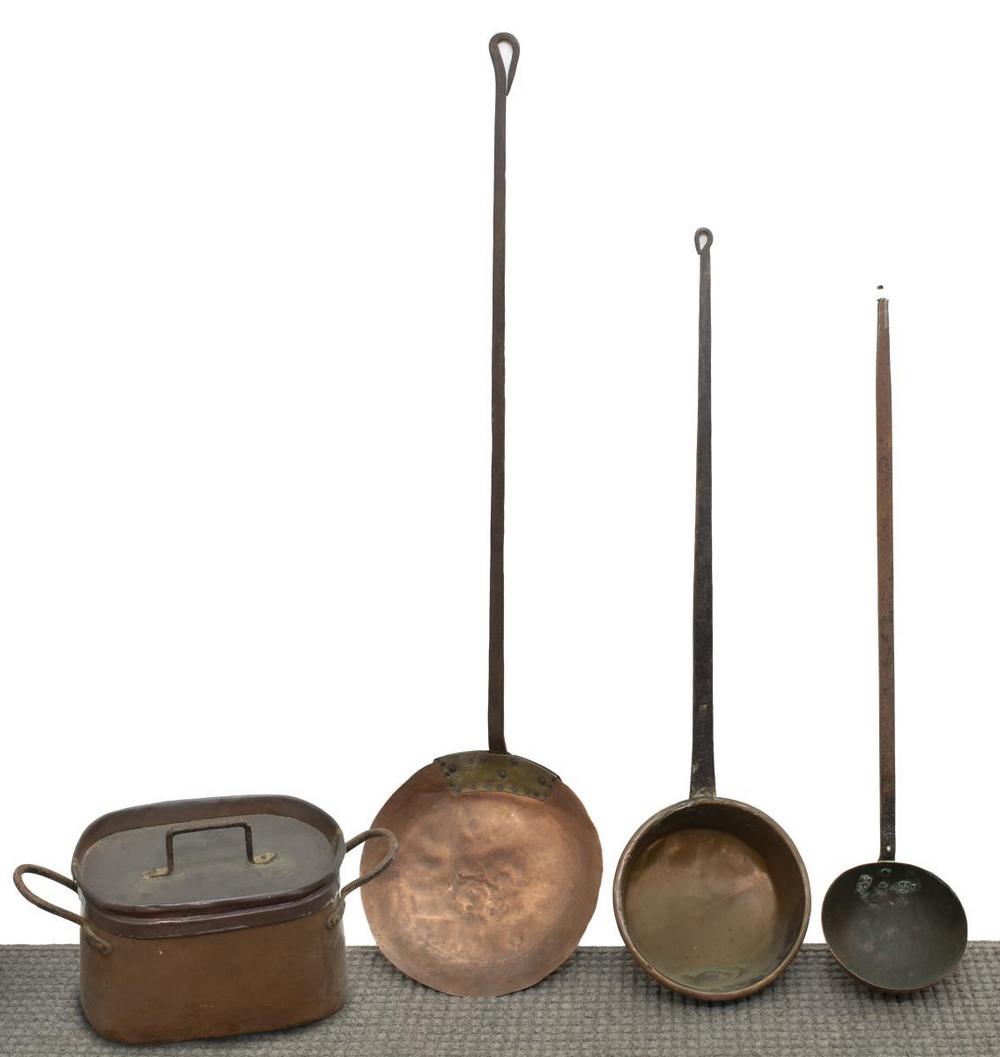 (4) FRENCH COPPER LADLES & MONOGRAMED POT (1 of 3)