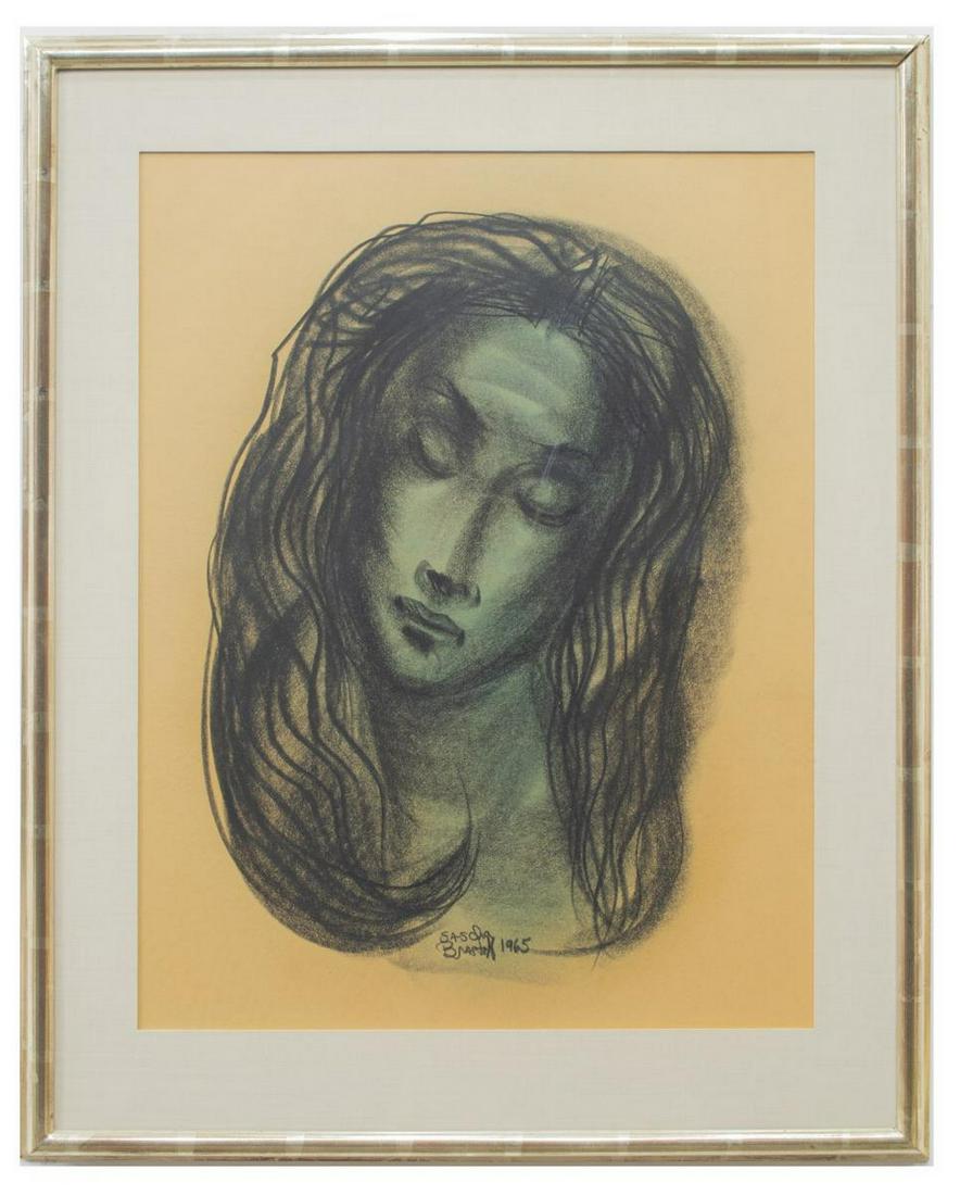 SASCHA BRASTOFF (1918-1993) PASTEL PORTRAIT (1 of 4)