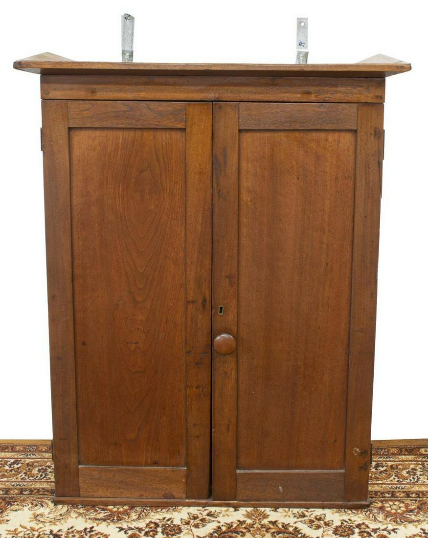 AMERICAN WALNUT WALL-MOUNTED CUPBOARD (1 of 3)