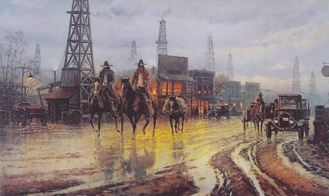 FRAMED G. HARVEY 'BOOMTOWN DRIFTERS' PRINT (1 of 4)