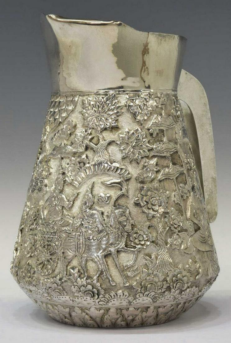 CAMBODIAN REPOUSSE & CHASED 900 SILVER PITCHER (1 of 5)