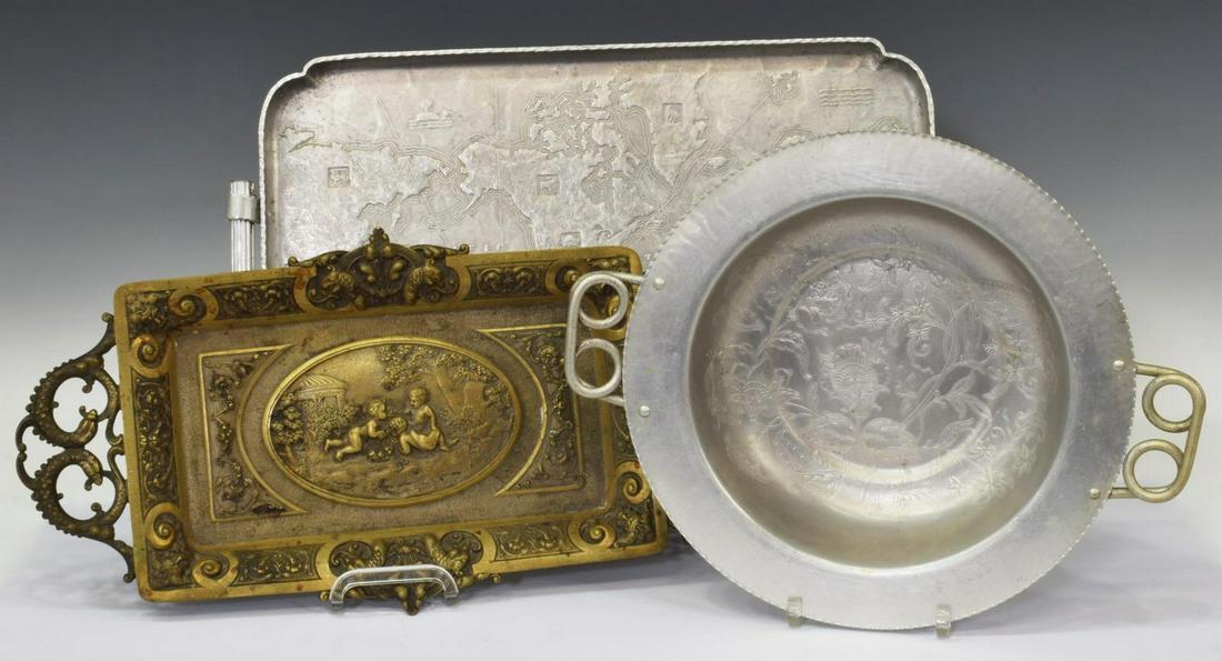 (3) BRONZE & ARTHUR ARMOUR, LEHMAN ALUMINUM TRAYS (1 of 6)
