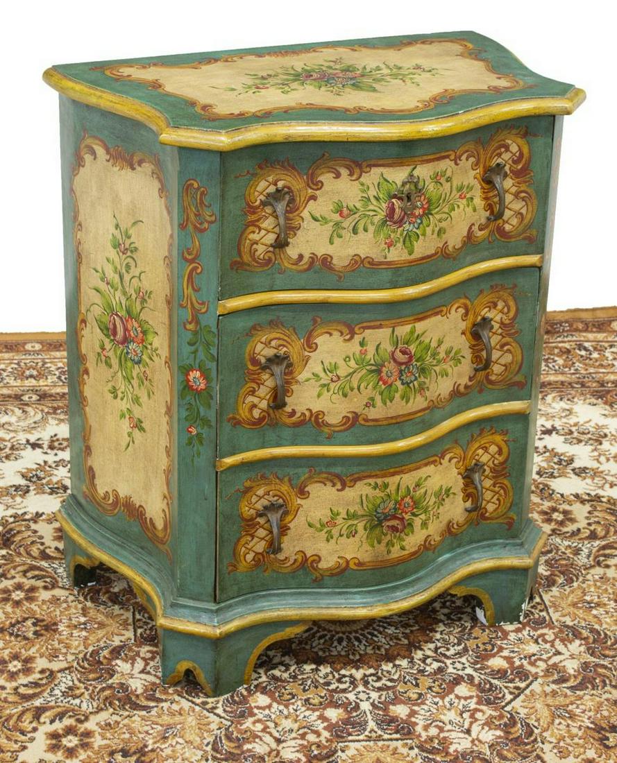 VENETIAN FLORAL PAINTED CHEST OF DRAWERS (1 of 4)
