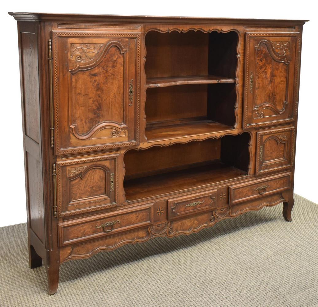 FRENCH LOUIS XV STYLE WALNUT SIDEBOARD (1 of 4)