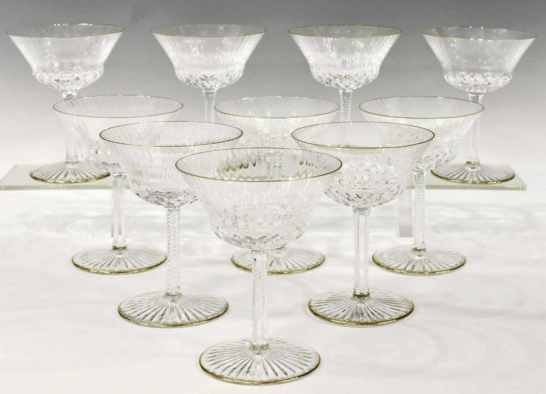 (10) ST LOUIS 'APOLLO GOLD' CHAMPAGNE GLASSES (1 of 4)
