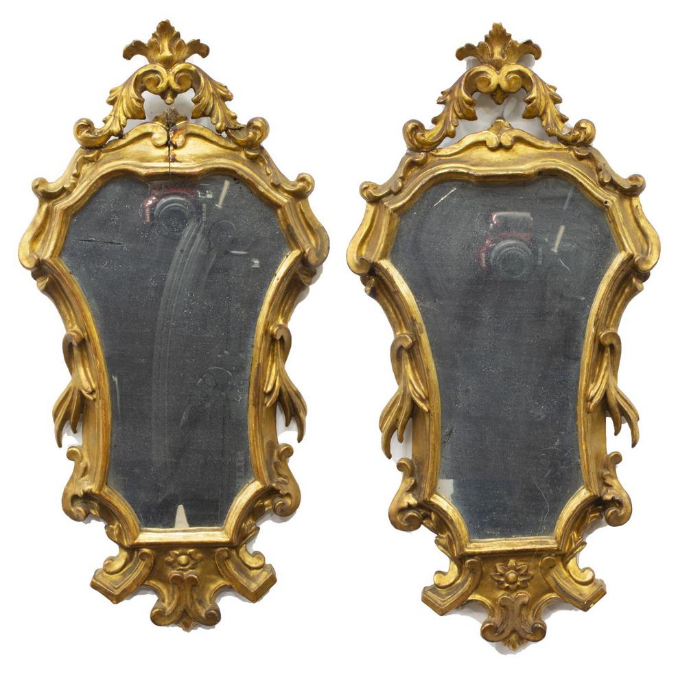 (2) ITALIAN FLORENTINE GILTWOOD MIRRORS (1 of 1)