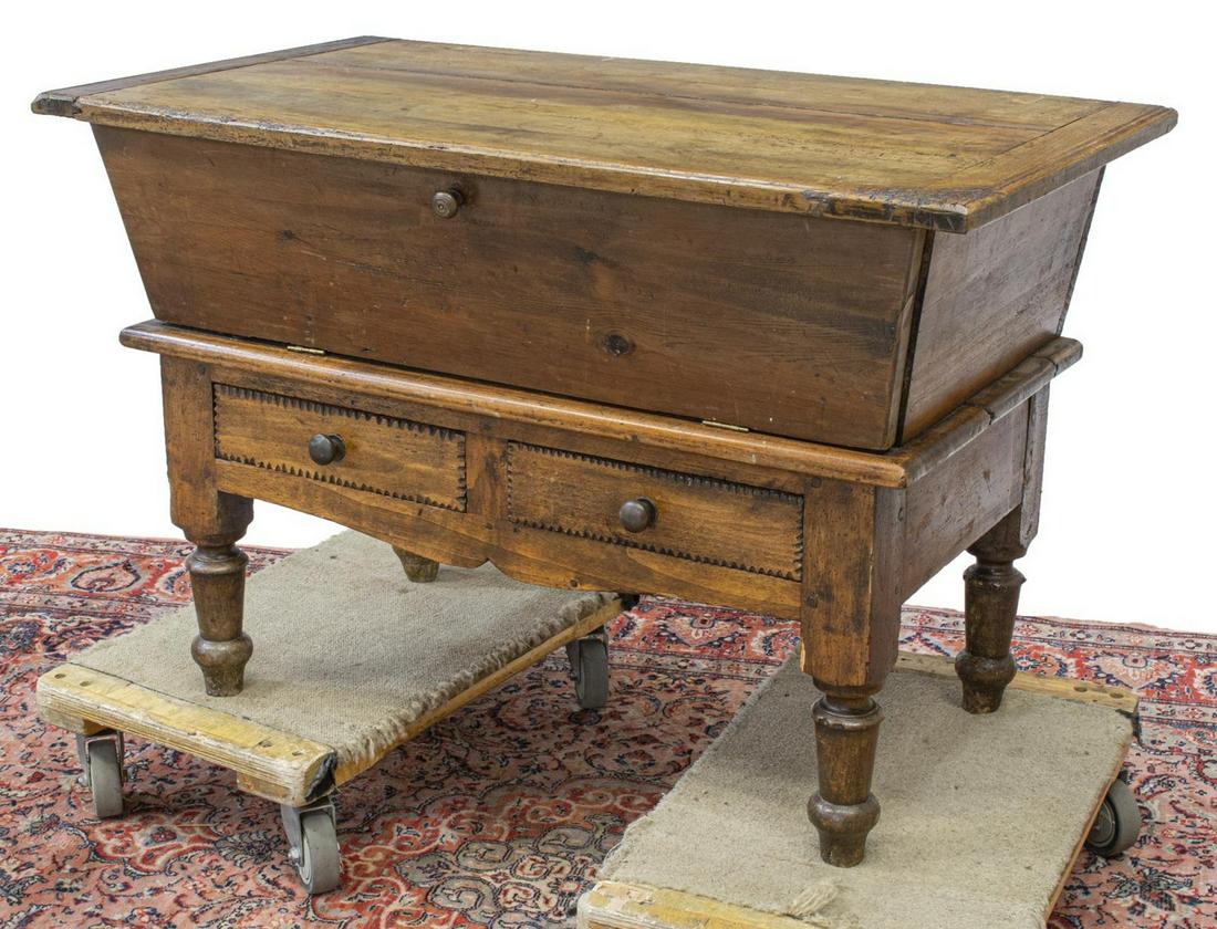 FRENCH PROVINCIAL DOUGH BIN ON STAND (1 of 5)