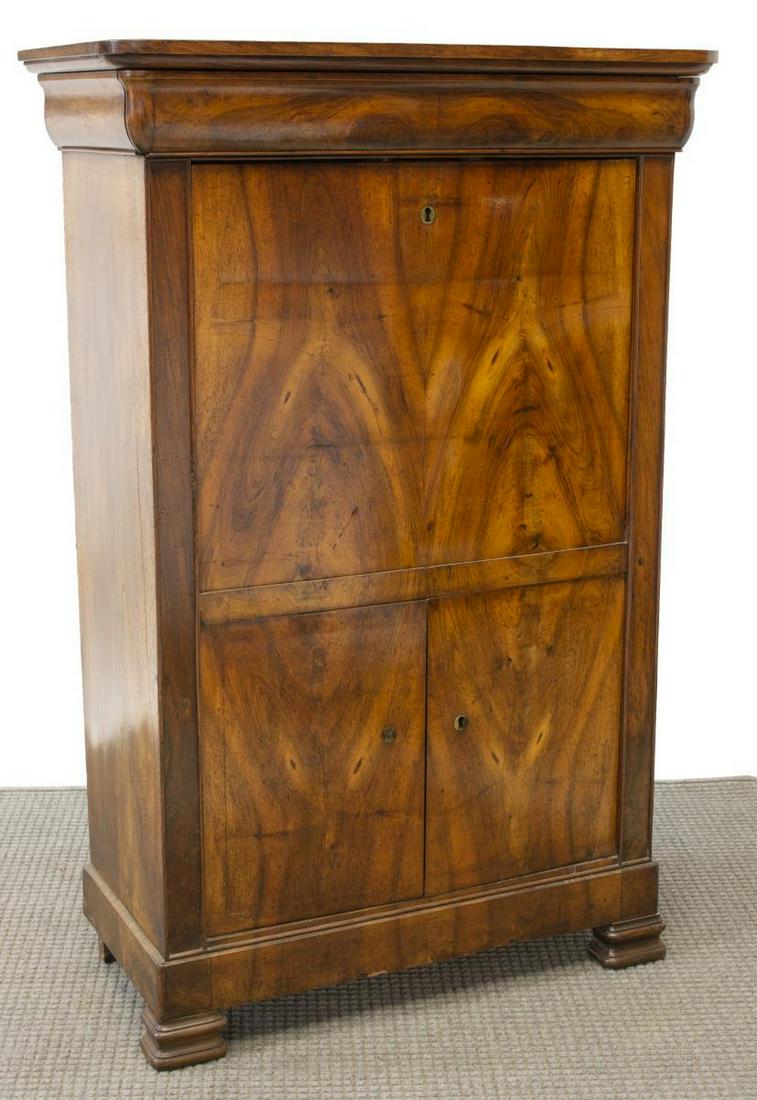 FRENCH LOUIS PHILIPPE WALNUT SECRETAIRE ABATTANT (1 of 5)
