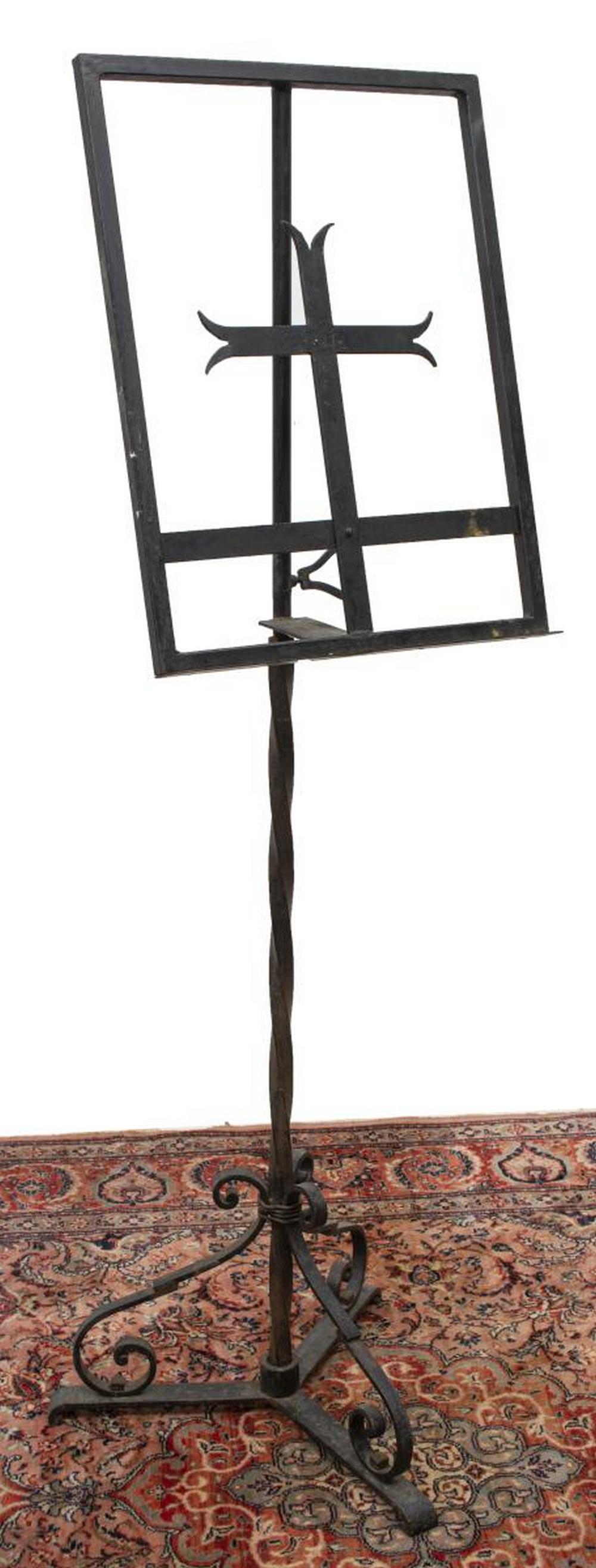 FRENCH ECCLESIASTICAL WROUGHT IRON LECTERN (1 of 3)