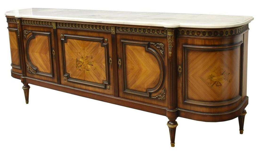 FINE LOUIS XVI STYLE JP EHALT MARQUETRY SIDEBOARD (1 of 9)