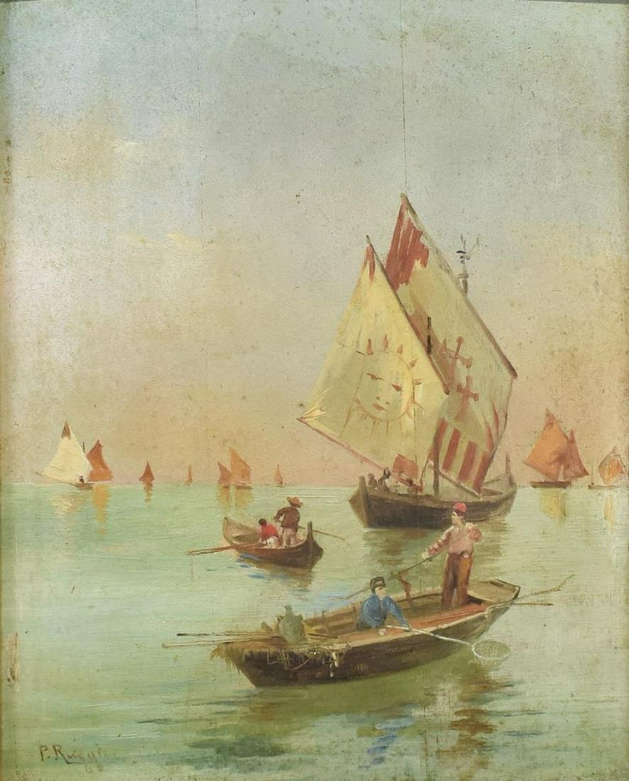 PASQUALE RUGGIERO (1851-1916) SAILING PAINTING (1 of 4)