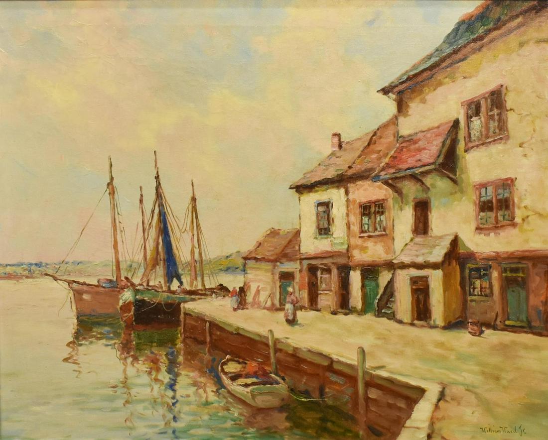 WILLIAM WARD JR. (1911-2001) MAINE HARBOR PAINTING (1 of 4)
