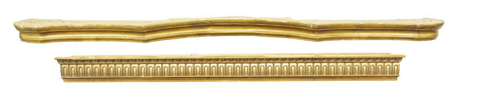 (2) ITALIAN ARCHITECHTURAL GILTWOOD VALANCES (1 of 3)