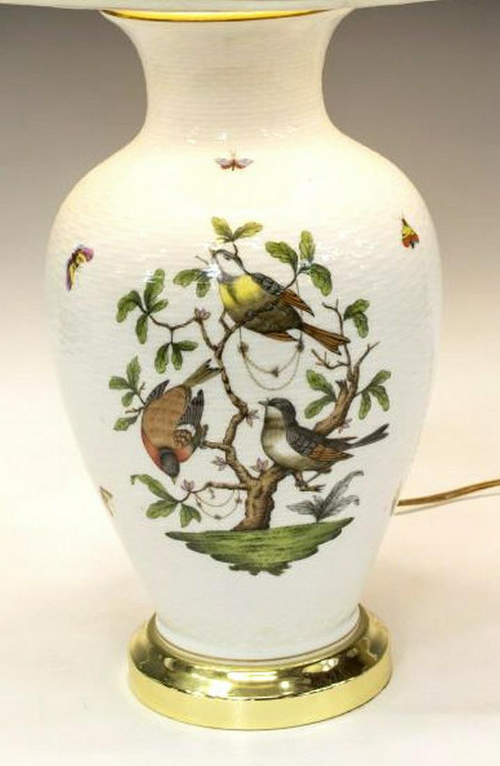 HEREND 'ROTHSCHILD BIRD' PORCELAIN TABLE LAMP (1 of 4)