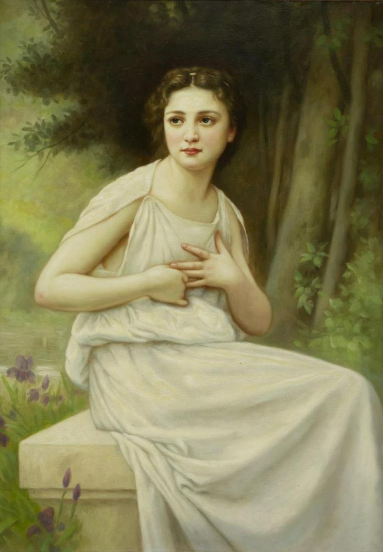 DECORATIVE FRAMED PAINTING AFTER BOUGUEREAU (1 of 3)