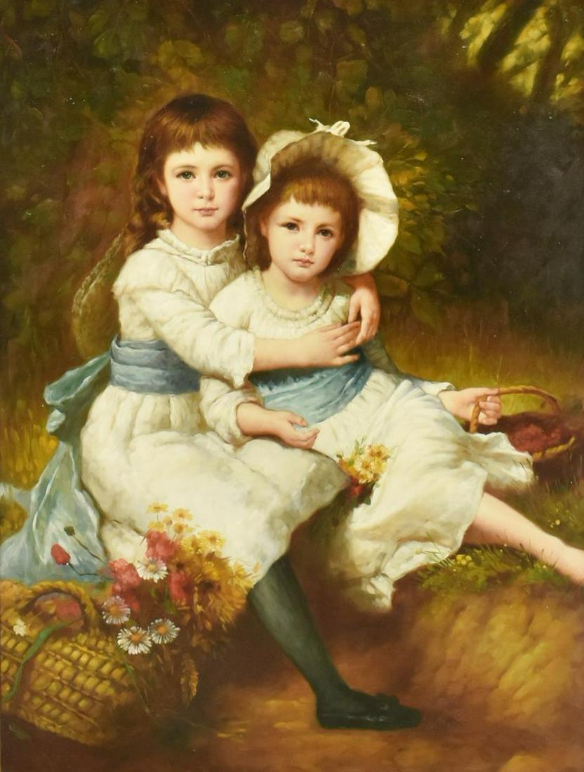 PAINTING CECILE & ADELA AFTER KARL WILHELM BAUERLE (1 of 3)