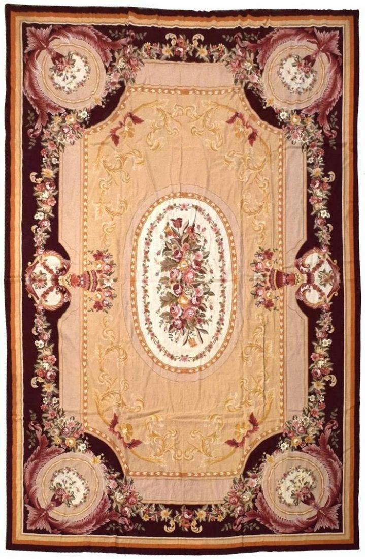 MONUMENTAL AUBUSSON NEEDLEPOINT RUG, 17' x 11' (1 of 3)