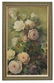 FRAMED FLORAL PINK ROSES PAINTING