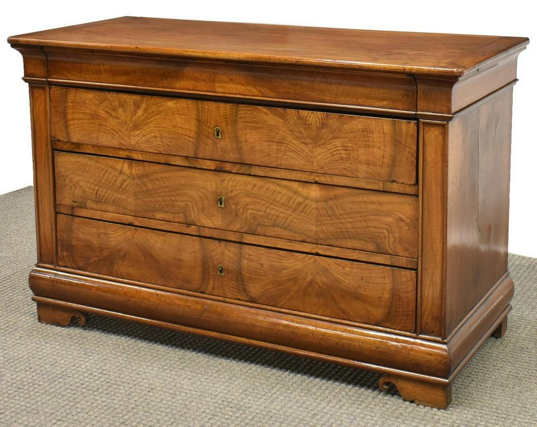 FRENCH LOUIS PHILIPPE PERIOD WALNUT COMMODE (1 of 5)
