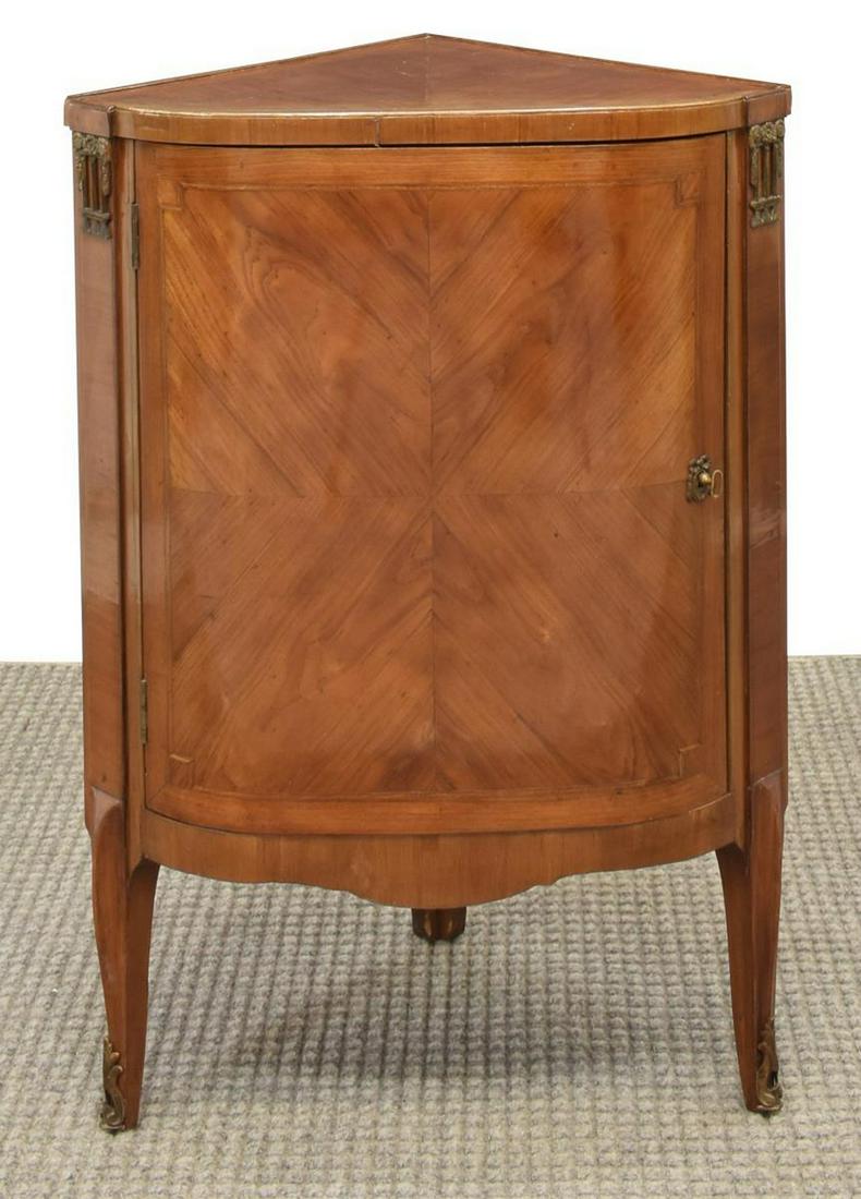 FRENCH LOUIS XV STYLE MAHOGANY CORNER CABINET (1 of 4)