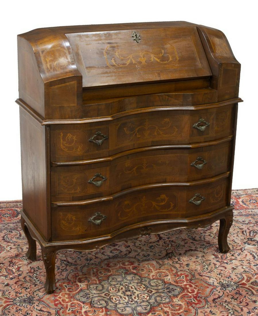 ITALIAN MARQUETRY FALL FRONT SECRETARY DESK (1 of 4)