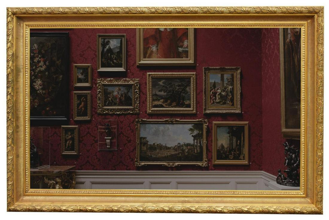 LARGE LA BARGE GILTWOOD BEVELED MIRROR, 45" X 69" (1 of 3)