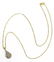 ESTATE 10K DIAMOND PAVE PENDANT ON VERMEIL CHAIN