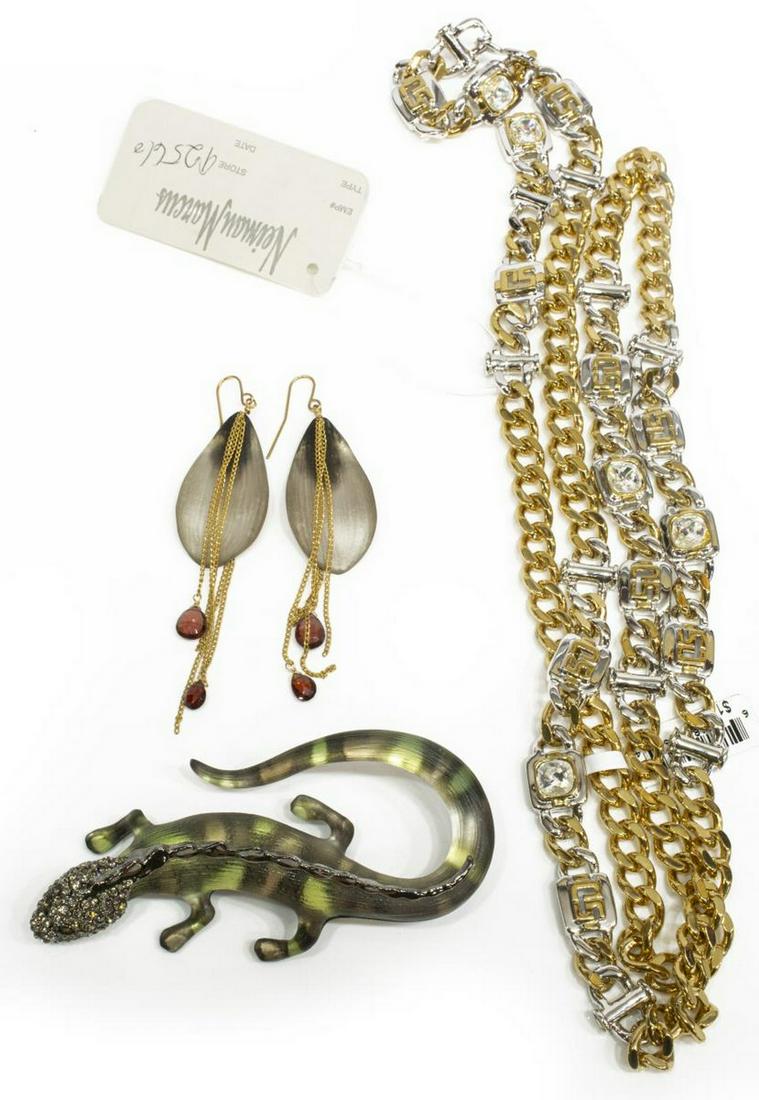(3) ALEXIS BITTAR LUCITE SALAMANDER PIN & EARRINGS (1 of 7)