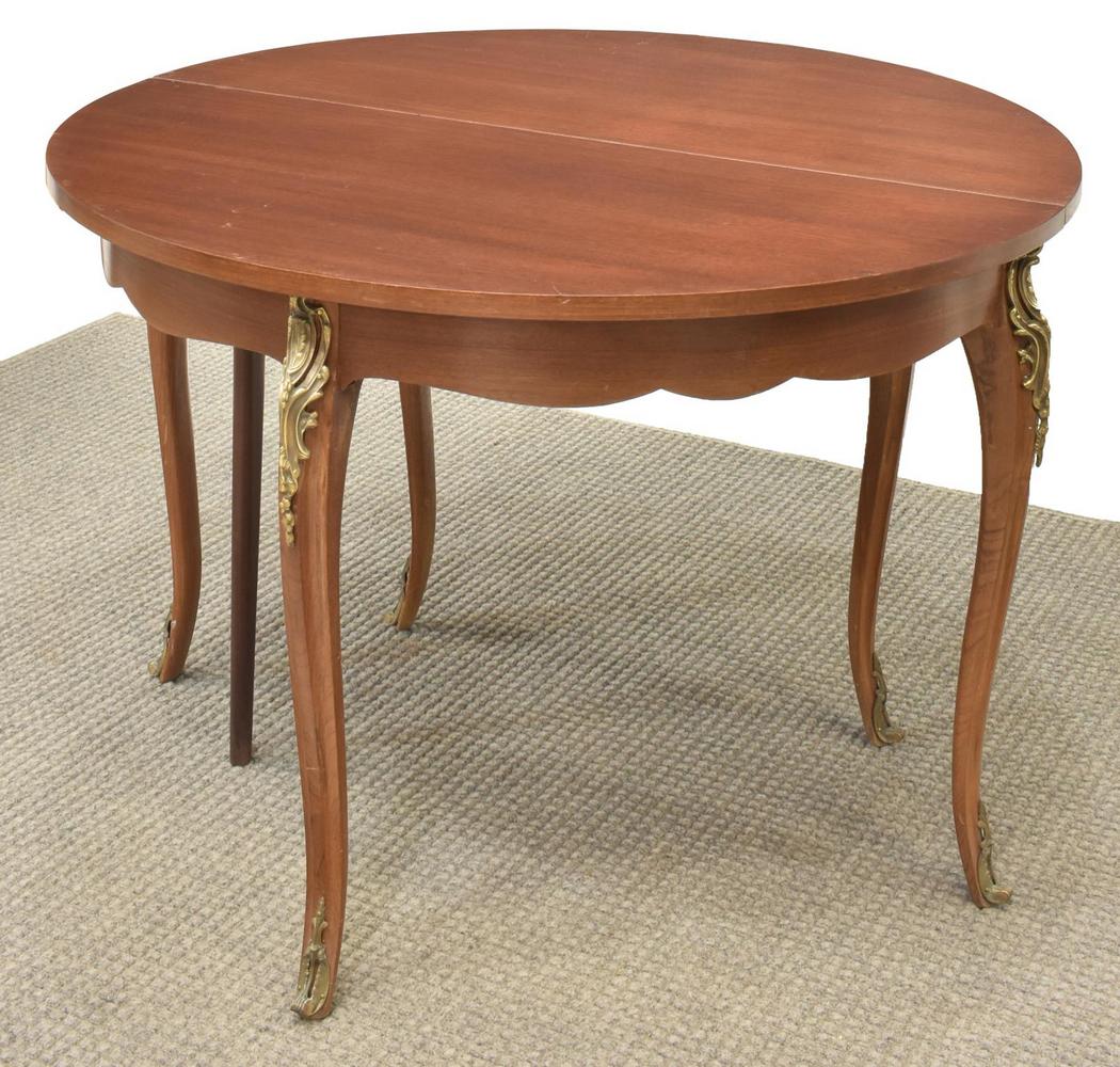 FRENCH LOUIS XV STYLE MAHOGANY FLIP-TOP TABLE (1 of 4)