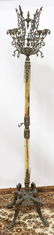ITALIAN ONYX & GILT METAL STANDING COAT HALL TREE - 3