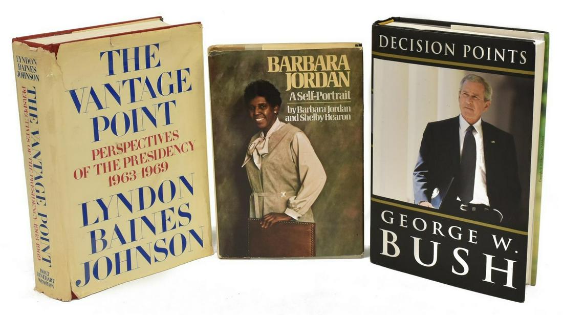 (3) AUTOGRAPHED BOOKS, G.W. BUSH, LBJ, B. JORDAN (1 of 4)