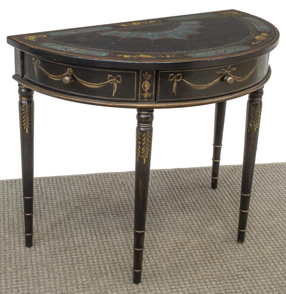 ADAMS STYLE LANE VENTURE DEMILUNE CONSOLE TABLE (1 of 4)