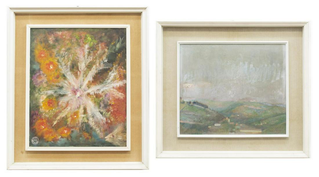 (2) FRAMED ITALIAN SCHOOL OIL PAINTINGS (1 of 6)