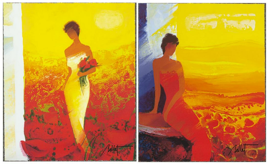 (2) EMILE BELLET (B.1941) GICLEES ON PAPER (1 of 6)