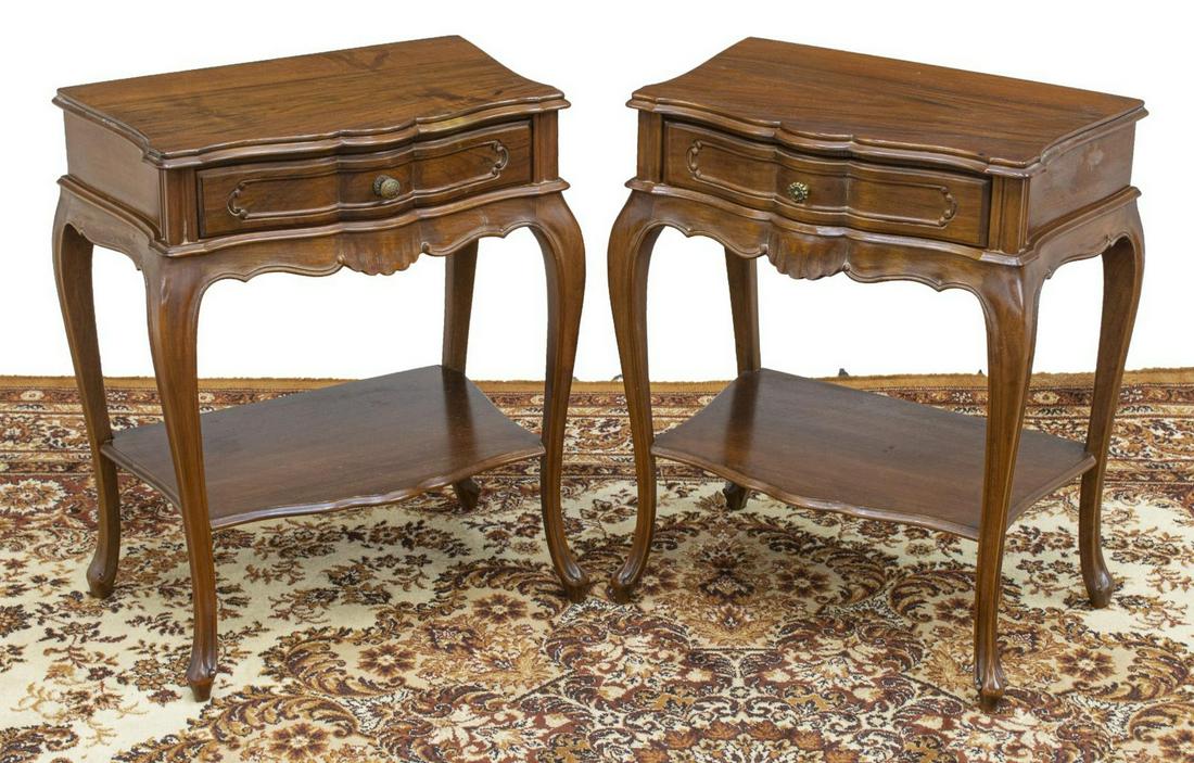 (2) LOUIS XV STYLE BEDSIDE CABINETS SIDE TABLES (1 of 4)