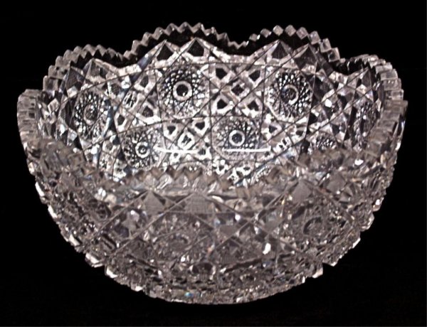 WEIGHTY AMERICAN BRILLIANT PERIOD CUT GLASS BOWLS - 2