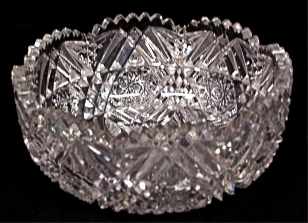 WEIGHTY AMERICAN BRILLIANT PERIOD CUT GLASS BOWLS - 3