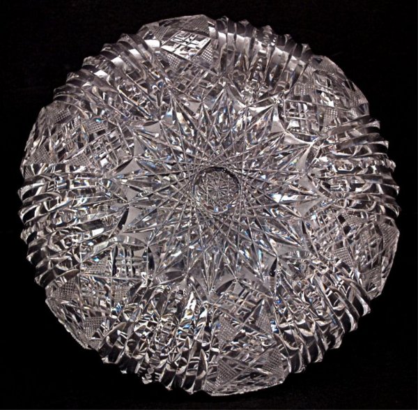 FINE AMERICAN BRILLIANT CUT GLASS FLOWER VASE  - 2