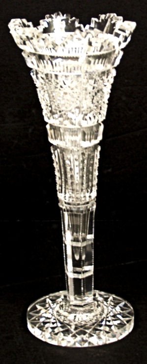 AMERICAN BRILLIANT PERIOD CUT GLASS VASES, HAWKES - 2