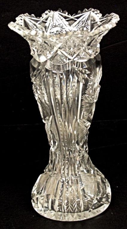 AMERICAN BRILLIANT PERIOD CUT GLASS VASES, HAWKES - 3