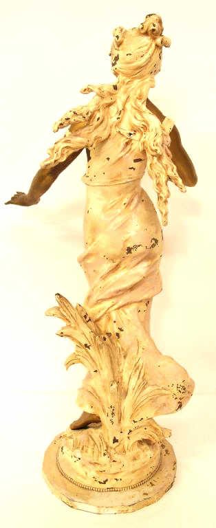 LARGE METAL NOUVEAU STYLE FIGURE AFTER MOREAU - 4
