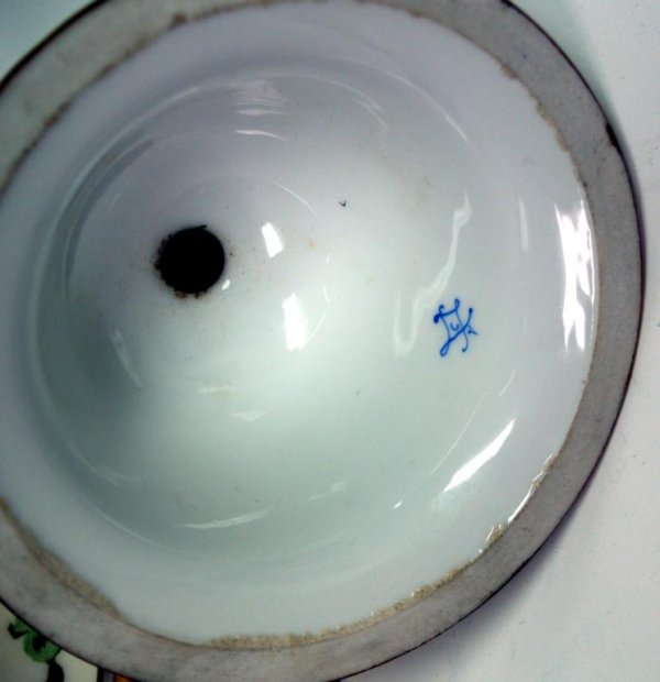 ANTIQUE SEVRES STYLE PAINTED PORCELAIN URN, MAXANT - 5