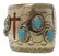 NATIVE AMERICAN RED CORAL CROSS & TURQUOISE CUFF