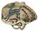 NATIVE AMERICAN TURQUOISE CHIP INLAY DEER CUFF